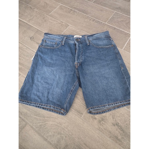 JACK & JONES Chris Loose Fit Denim Shorts Mens Size M/L Blue Jeans Casual Summer